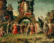 MANTEGNA, Andrea The Court of Mantua (detail) g oil painting